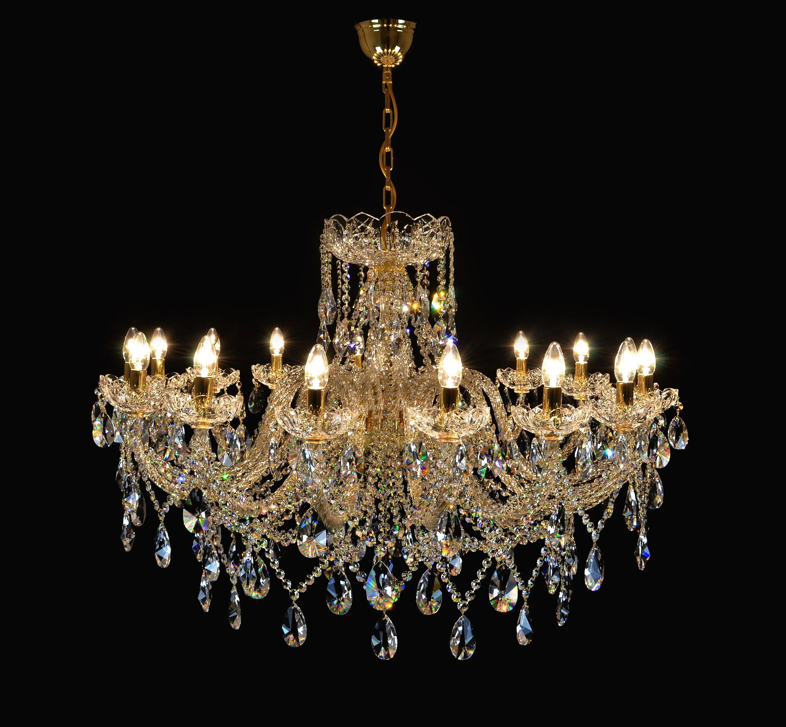 JOSEF WRANOVSKY☆ボヘミアンクリスタルシャンデリア☆引掛シーリング JOSEF WRANOVSKY／ジョゼフ・ヴラノフスキー◇チェコ ボヘミアン